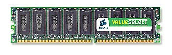 Corsair Memory Value Select 1GB DDR PC2700 (333) Single Channel Desktop