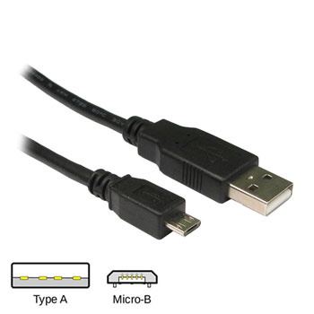 5mtr USB2.0 A Male  - Micro B Male Cable Black