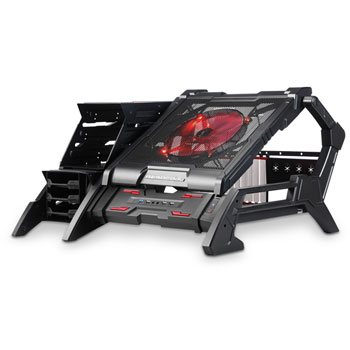 aerocool strike x air open frame pc case with 20cm upto e atx no psu
