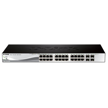 Dlink 24 Port Gigabit Smart Switch with Power Over Ethernet (PoE) + 4 SFP Ports 240W
