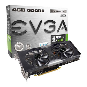 EVGA GTX 760 4GB FTW with ACX Cooling 4GB PCI Express Nvidia Graphics Card