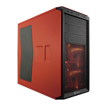Corsair 230T Mid Tower Case - Orange on Black with Orange LED