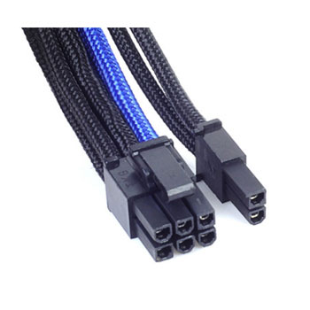 Silverstone 25cm 8-pin to 8-pin Braided Extension Power Cable - Black/Blue : image 3