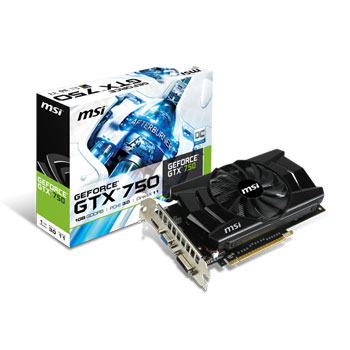 MSI NVIDIA GTX 750 Armor Fan Overclocked Graphics Card - 1GB