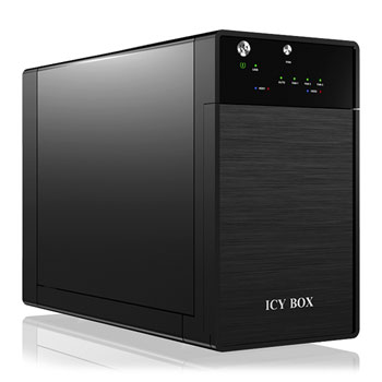Dual Bay 3.5 inch HDD external Enclosure Box with JBOD from icybox IB-3620U3