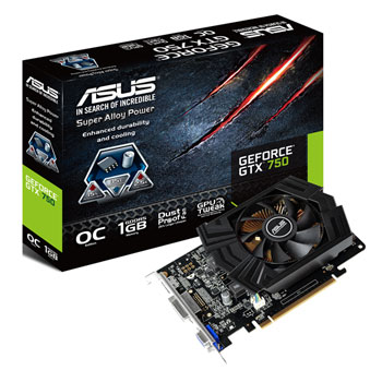 ASUS GeForce GTX 750 Overclocked Graphics Card - 1GB