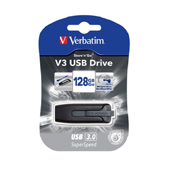 Verbatim 128GB Store 'n' Go USB 3.0 Performance Flash Drive Retractable Black : image 1