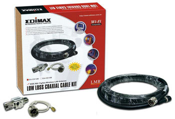 Edimax Outdoor 12M (Times) LMR Cable + Surge Arrestor+ N Type to RPSMA Plug