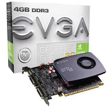 EVGA GeForce GT 740 Superclocked Graphics Card - 4GB