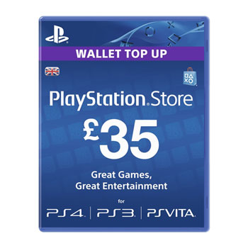 Sony PSN £35 Wallet Top Up Card for PS4 , PS3 and VITA