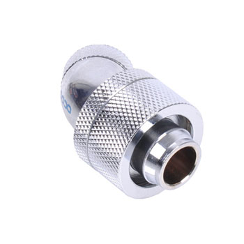 Alphacool HF 19/13 compression fitting 45° revolvable G1/4 - Chrome ...