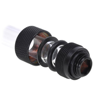 Alphacool HT 13mm HardTube Compression Fitting G1/4 for Acrylic/Brass tube - Deep Black : image 4