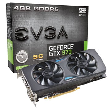 EVGA GTX970 SC 4GB NVIDIA PCI-Express Gaming Graphics Card