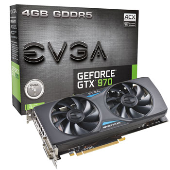 EVGA GTX 970 with ACX 1.0 Cooling 4GB (Maxwell) Nvidia PCI Express Graphics Card