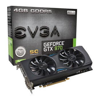 EVGA GeForce GTX 970 SC ACX2.0 GAMING Graphics Card - 4GB