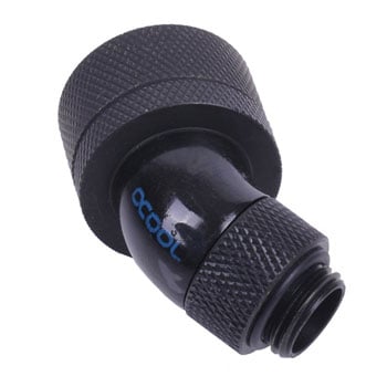 19/13 Deep Black Revolvable Compression Fitting 45° by Alphacool ...