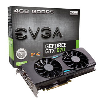 EVGA GeForce GTX 970 SSC ACX2.0 Graphics Card - 4GB