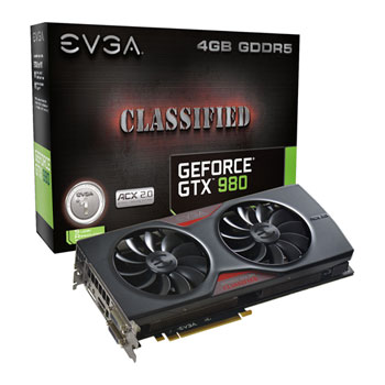 EVGA NVIDIA GTX 980 Classified ACX 2.0 Graphics Card - 4GB