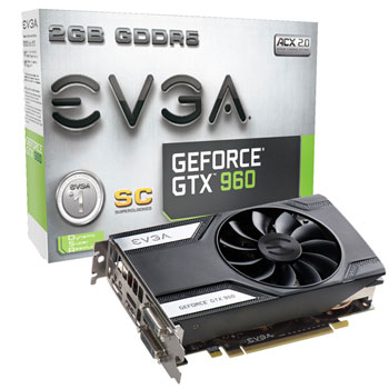 EVGA GeForce GTX 960 SC Mini ITX GAMING Graphics Card - 2GB