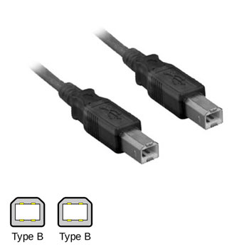 1.8m Black USB 2.0 Printer/DATA Cable Type B to B : image 1