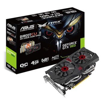 ASUS GeForce GTX 960 STRIX OC Graphics Card - 4GB