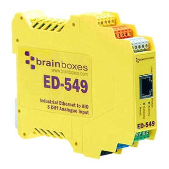 Brainboxes Ethernet to 8 Analogue In + RS485 Gateway : image 1