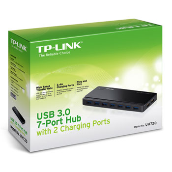 TP-LINK UH720 USB 3.0 7 Port Hub with 2 x 2.1A Fast Charging Ports : image 3