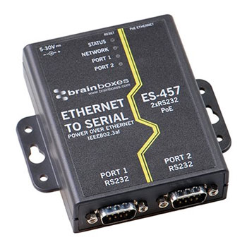 PoE RJ45 to Serial Adapter with 2 port RS232 : image 1