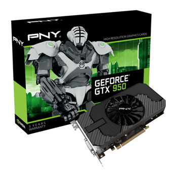 PNY GeForce GTX 950 Single Fan Graphics Card 2GB : image 1