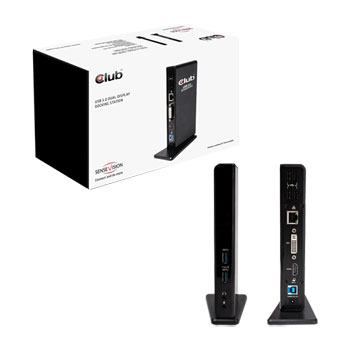 Club3D SenseVision USB 3.0 All In One Docking Station - Black