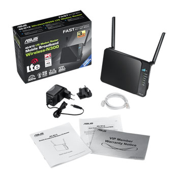 Mini 4G LTE Sim Card WiFi Modem Router with LAN Ports from ASUS 4G-N12 ...