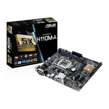 ASUS Intel H110M-A Micro ATX Skylake Motherboard LN67397 | SCAN UK