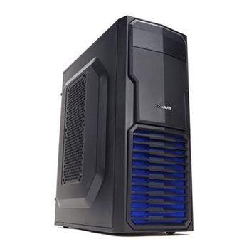 Zalman T4 V2 micro-ATX/mini-ITX Compact Mini Tower PC Case with Blue ...