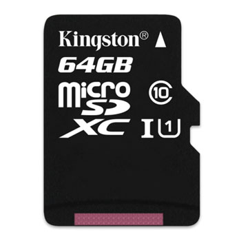 Kingston 64GB Class 10 Micro SD UHS Memory Card : image 1