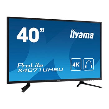 Iiyama 40" ProLite X4071UHSU-B1 3840x2160 VA 4K 60Hz Widescreen LED Monitor Black