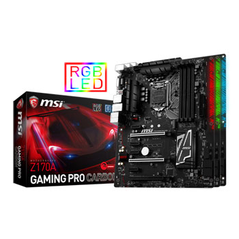 MSI Intel Z170A Pro Carbon Skylake Gaming Motherboard LN69800 Z170A GAMING PRO CARBON SCAN UK