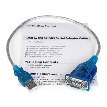 USB to RS232 DB9 Serial Adapter Cable, 30cm, M/M from StarTech.com : image 4