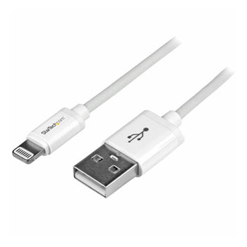 StarTech.com 1m White Apple Lightning Connector to USB Slim Cable - M/M : image 1