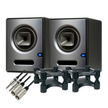 PreSonus - 'Sceptre S8' Nearfield Monitors (Pair), Iso Acoustic Stands + Leads : image 1