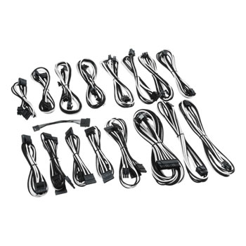 C-Series AXi, HXi & RM PSU Premium Black/White Cable Kit from CableMod