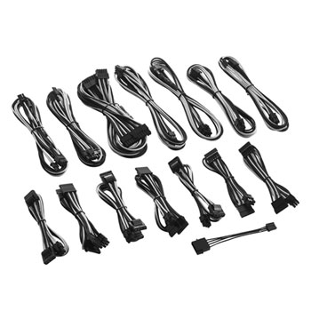 C-Series RMi & RMx PSU Premium Black/White Cable Kit from CableMod