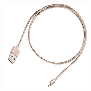 Silverstone SST-CPU01G Gold Reversible USB-A to Reversible Micro USB B cable : image 1