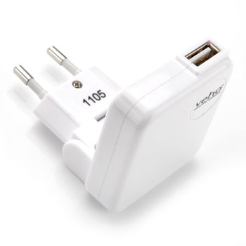 Veho EU 2 Pin Mains USB Charger LN71132 - VAA-006-EU | SCAN UK