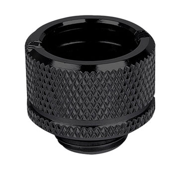 Pacific G1/4 PETG Tube 16mm OD Black Compression Adapter - DIY LCS/Fitting from Thermaltake