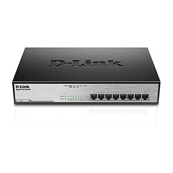 D-Link 8-Port Desktop Gigabit PoE+ Switch with 30W per PoE port