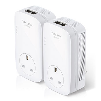 Gigabit Homeplug 2-Port Passthrough Powerline Twin Pack from TP LINK : image 1