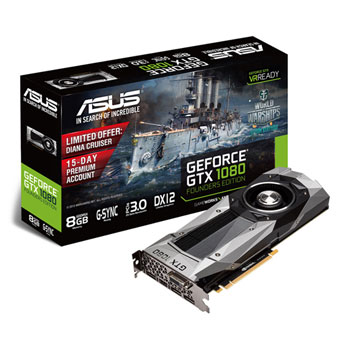 ASUS NVIDIA GeForce GTX 1080 8GB Founders Edition Graphics Card