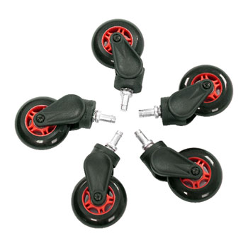 AKRacing AK-ROLLCAST-RD Rollerblade Casters Red 5 Pieces LN74185 | SCAN UK