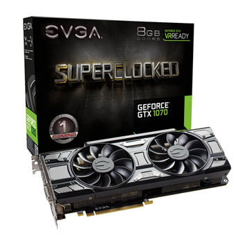 EVGA NVIDIA GeForce GTX 1070 SC 8GB ACX 3.0 Black Edition : image 1
