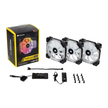 Corsair HD120 RGB 120mm LED 3 Fan Kit with Lighting Controller : image 4